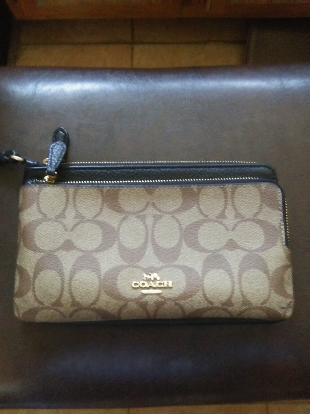 Coach Double Zip Wristlet